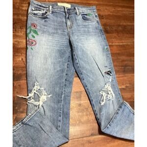 Gap 1969 Jeans Best Girlfriend Women's‎ Size 27R Ankle Blue Cotton Stretch